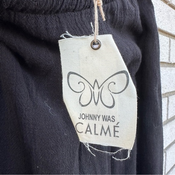 NWT Johnny Was Calme Easy Gauze Skirt Black Boho Resortwear - Picture 14 of 16